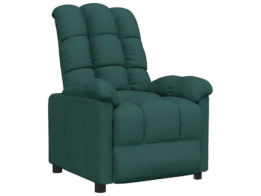 Fauteuil inclinable Vert foncé Tissu