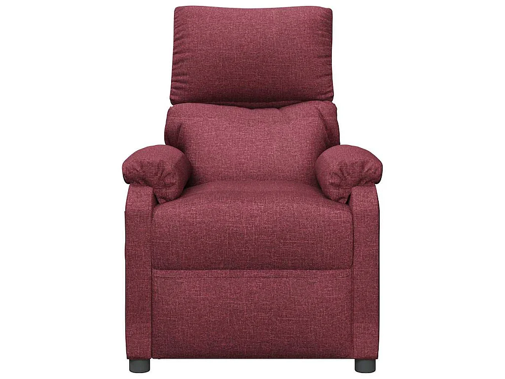 Fauteuil verstelbaar elektrisch stof wijnrood