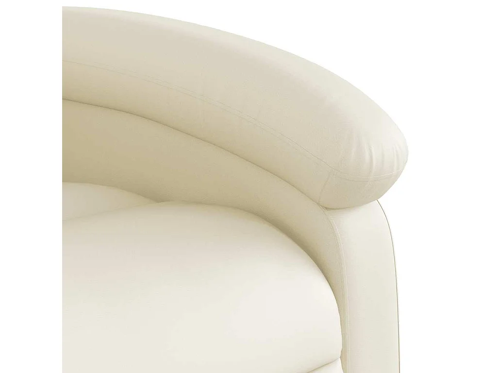 Poltrona Reclinabile Crema in Similpelle