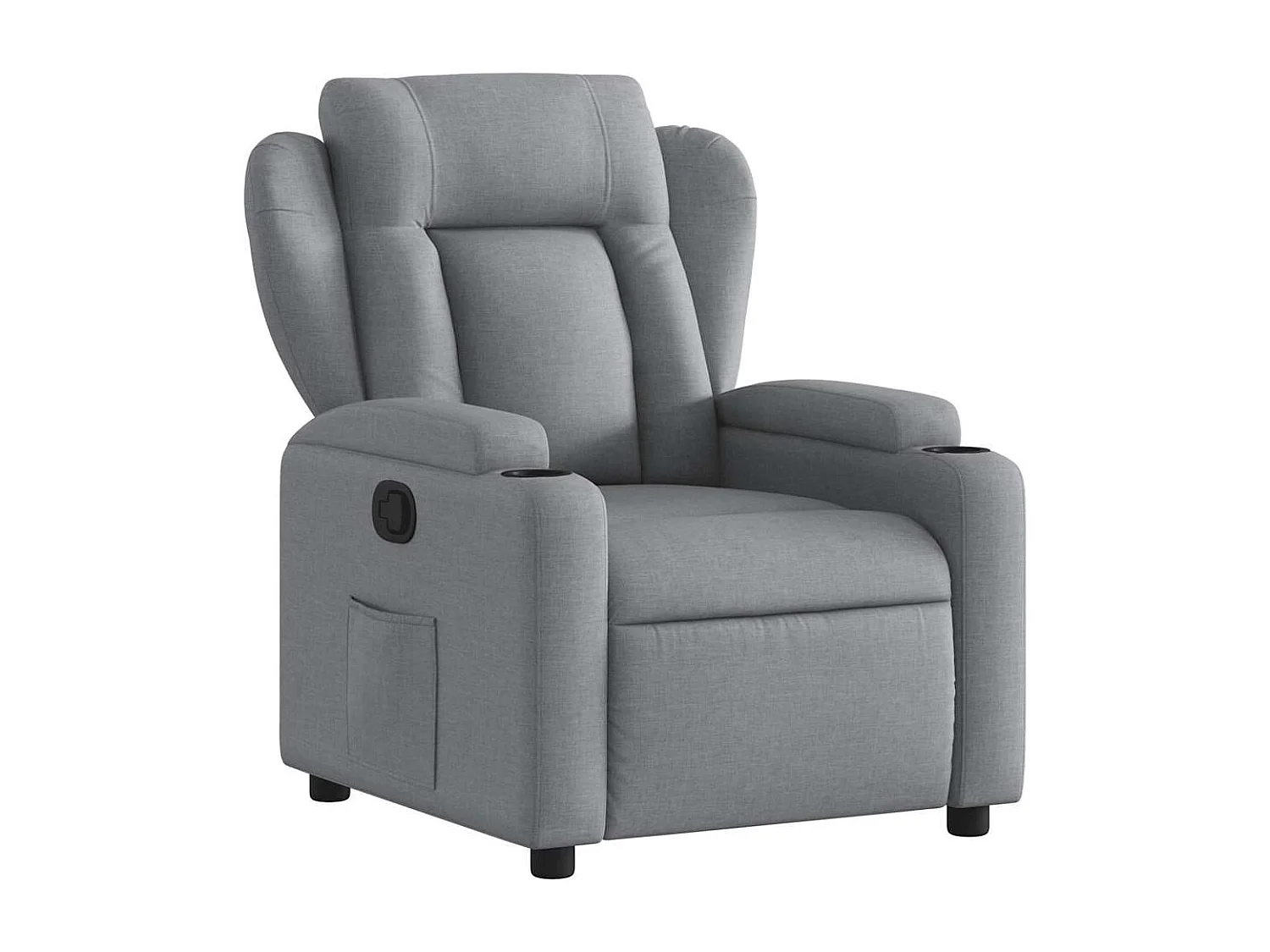 Fauteuil verstelbaar stof lichtgrijs