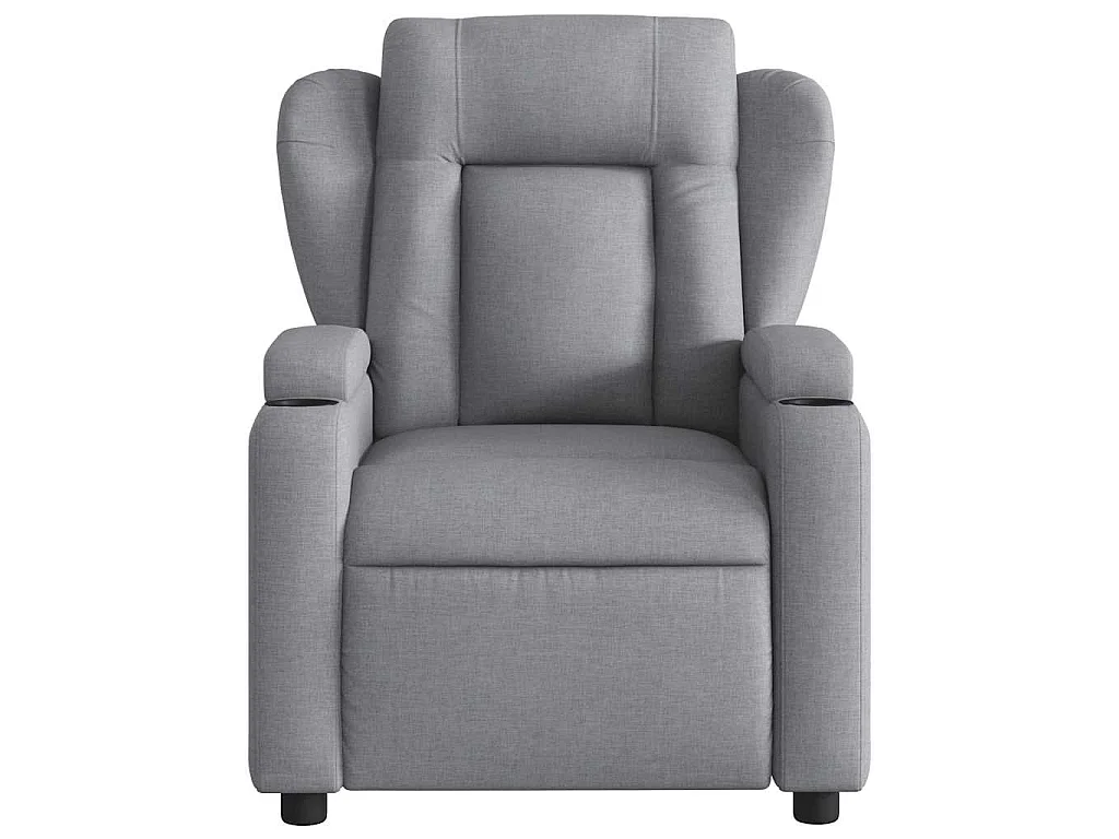 Fauteuil verstelbaar stof lichtgrijs