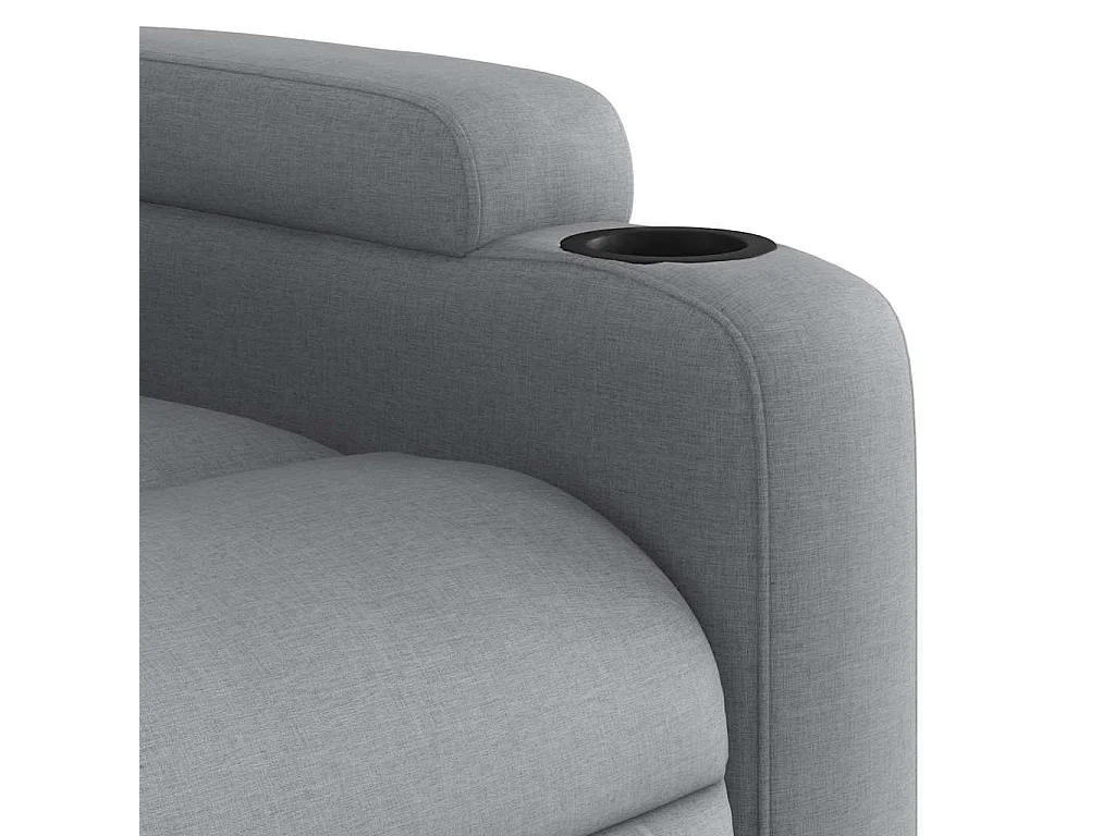 Fauteuil verstelbaar stof lichtgrijs