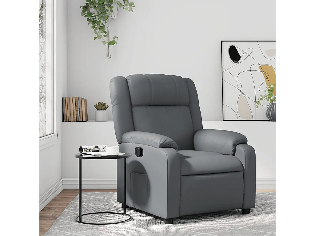 Fauteuil inclinable Gris Similicuir