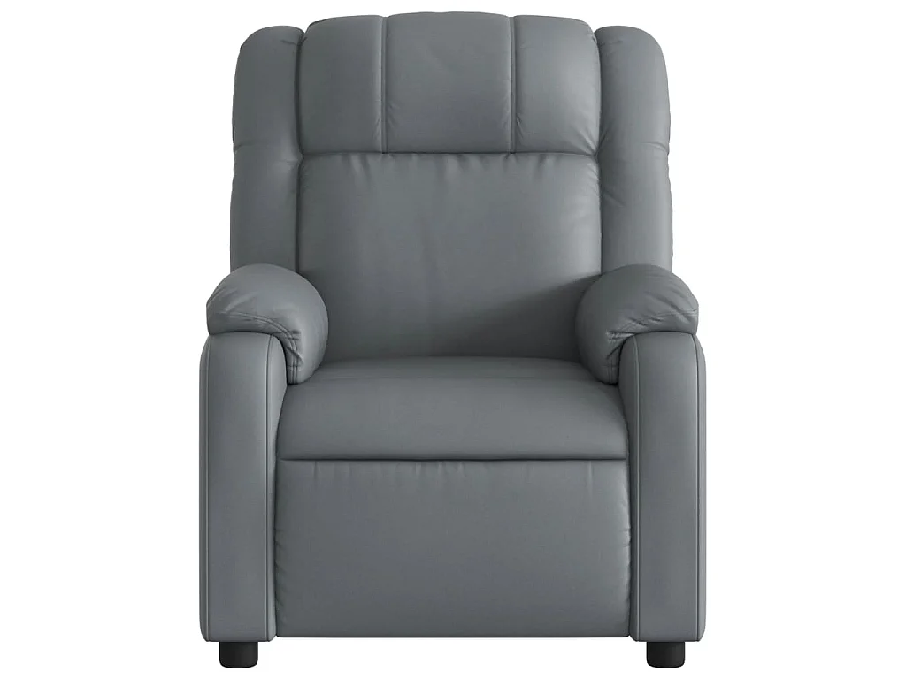 Fauteuil verstelbaar kunstleer grijs
