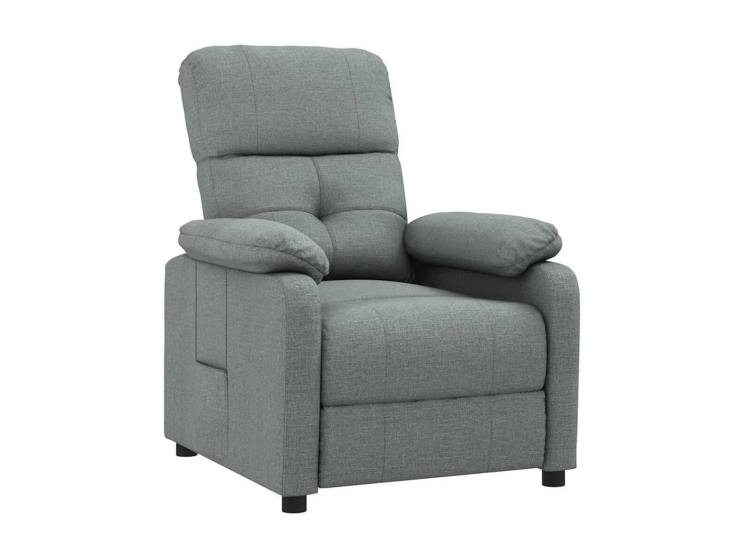 Poltrona Reclinabile in Tessuto Grigio Scuro