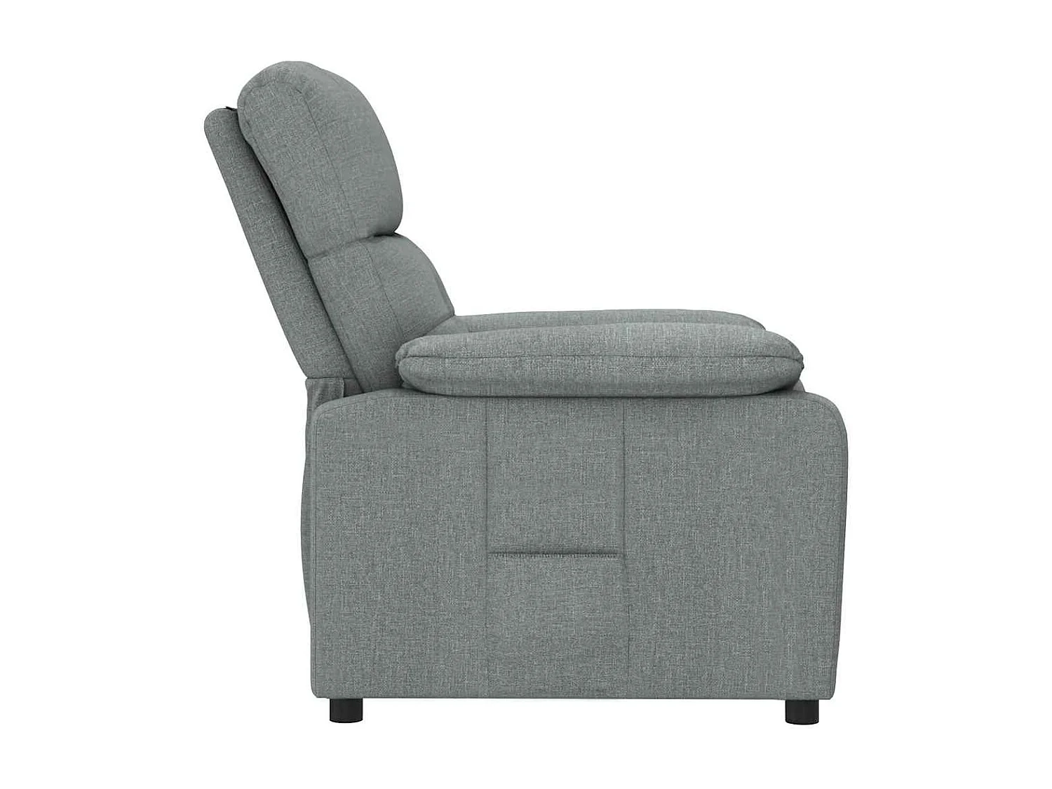 Poltrona Reclinabile in Tessuto Grigio Scuro