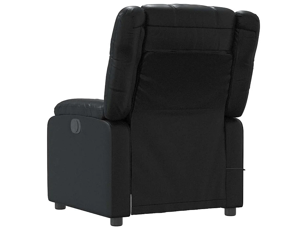 Fauteuil de massage inclinable Noir Similicuir