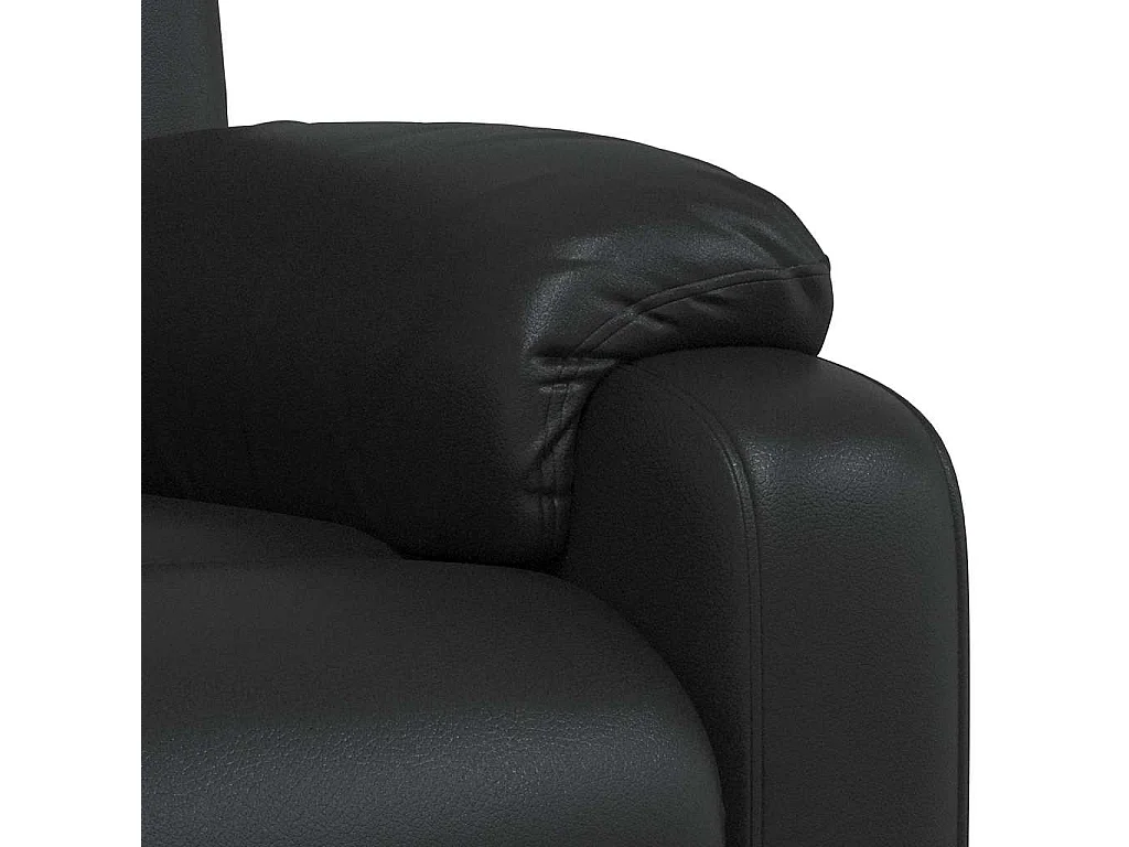 Fauteuil de massage inclinable Noir Similicuir