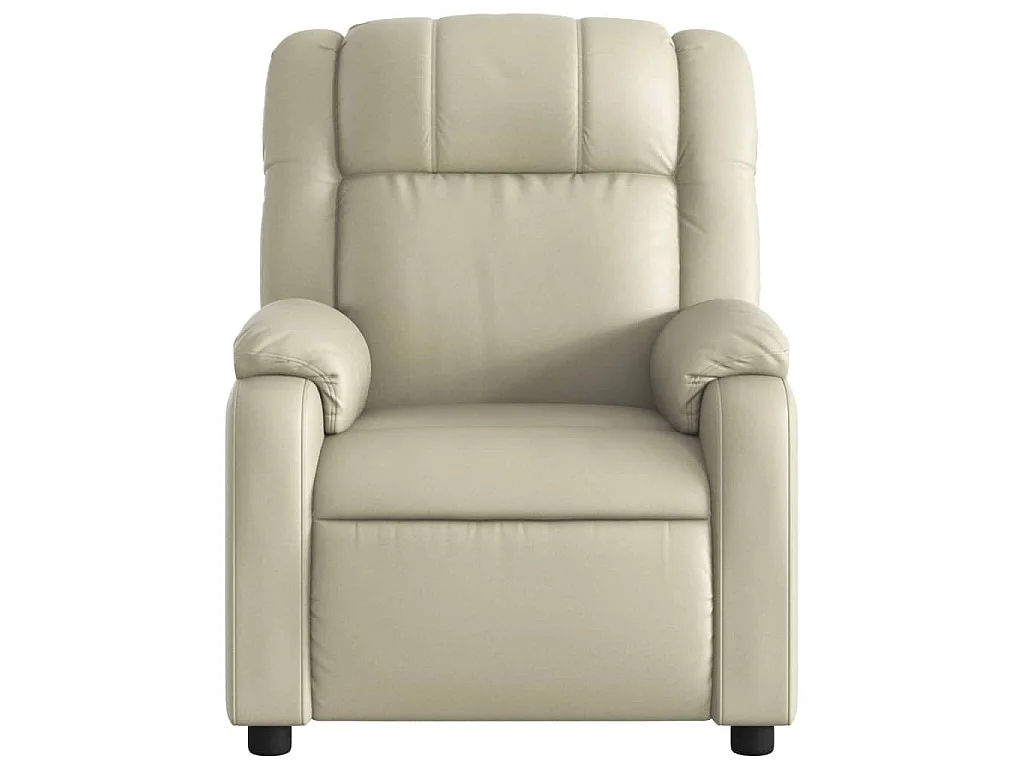 Poltrona Reclinabile Crema in Similpelle