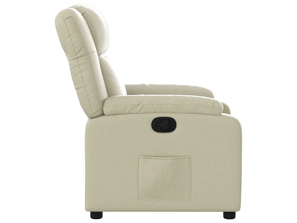 Poltrona Reclinabile Crema in Similpelle