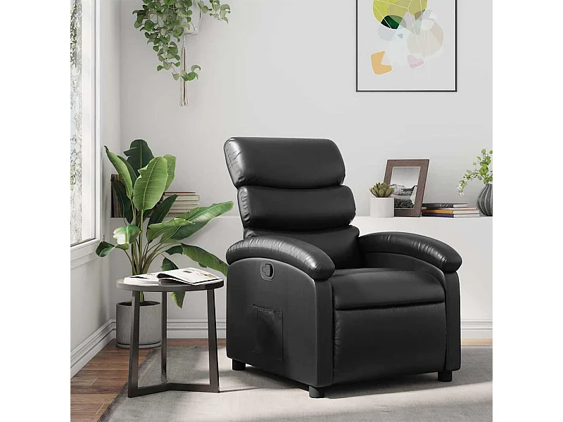 Fauteuil inclinable Noir Similicuir