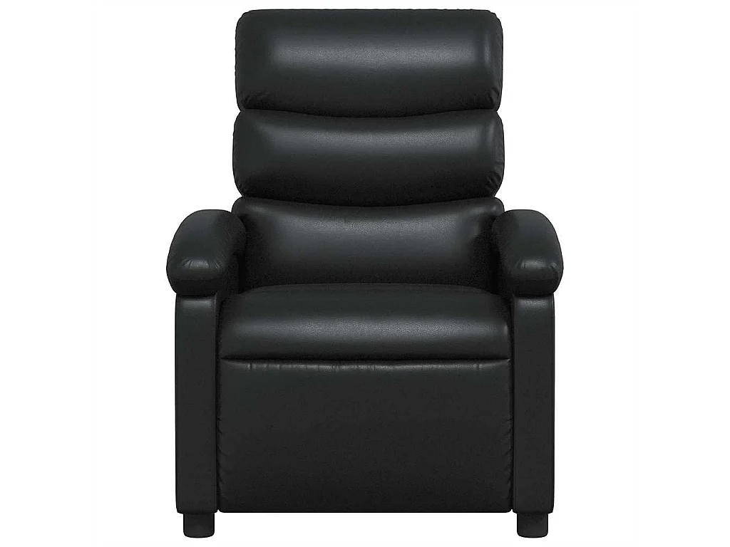 Fauteuil verstelbaar kunstleer zwart