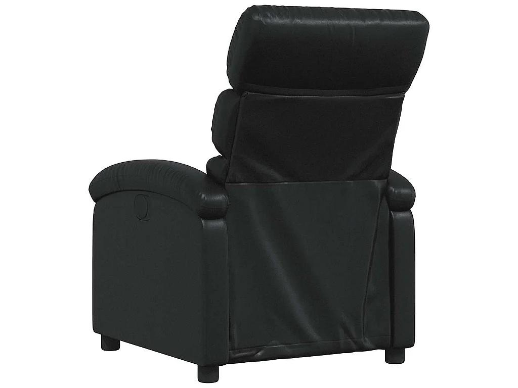 Fauteuil verstelbaar kunstleer zwart