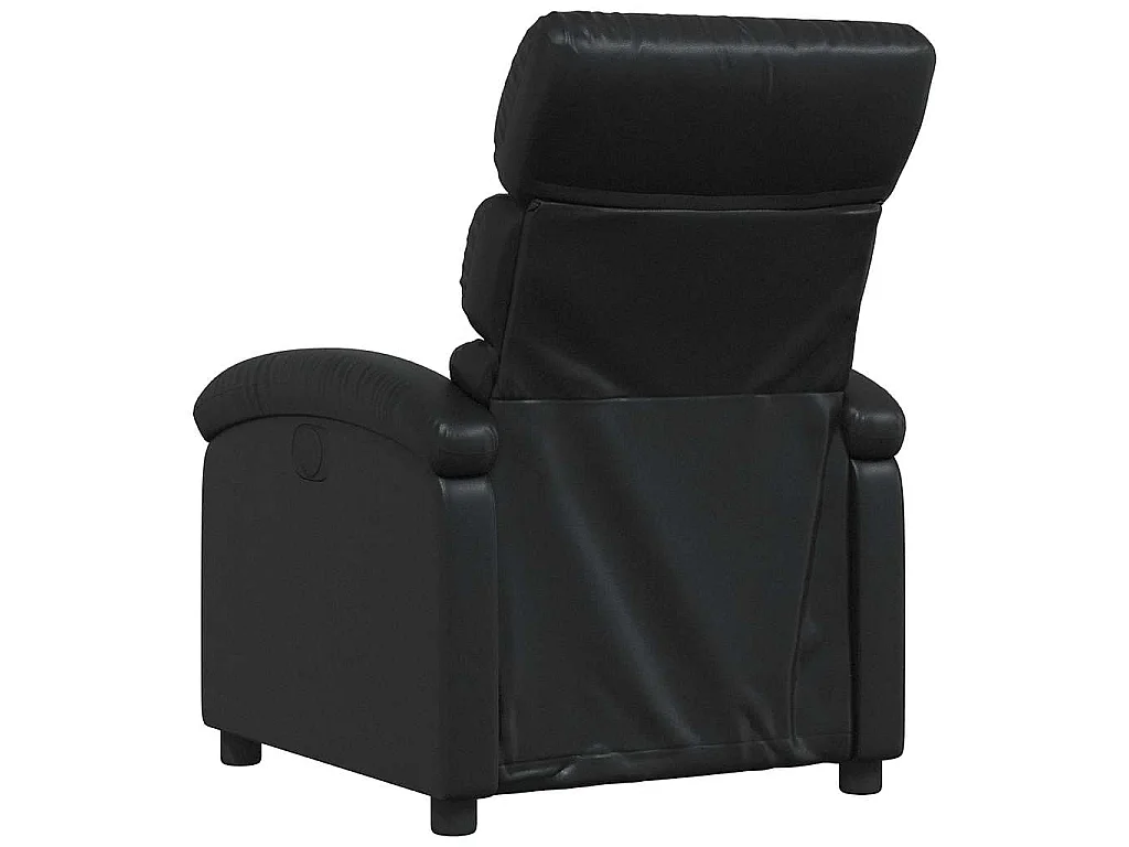 Fauteuil verstelbaar kunstleer zwart