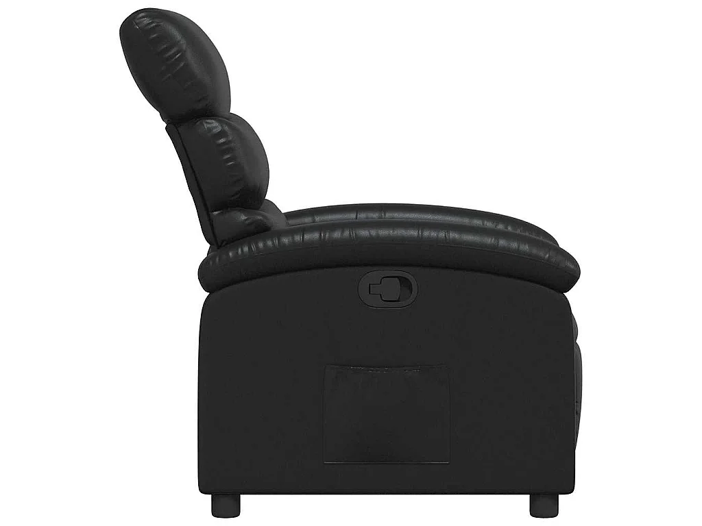 Fauteuil verstelbaar kunstleer zwart