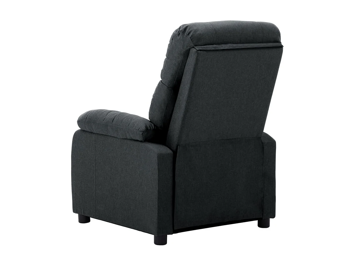Sillón reclinable eléctrico de tela gris oscuro