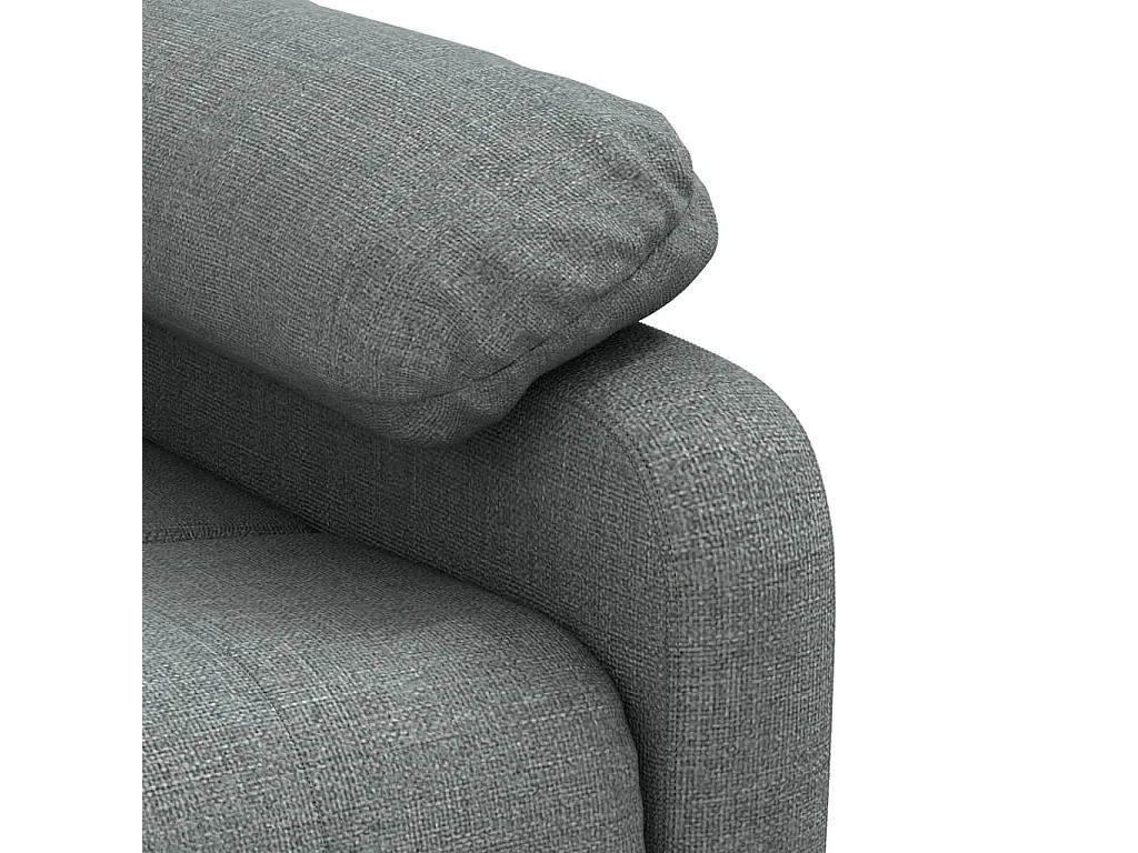 Sillón reclinable eléctrico de tela gris oscuro