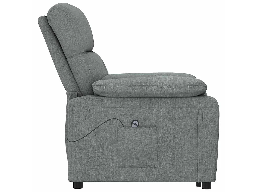 Fauteuil inclinable électrique Gris foncé Tissu