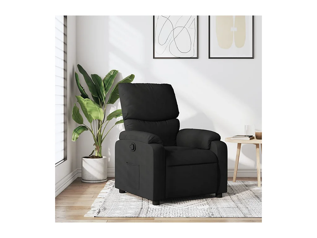 Fauteuil inclinable Noir Tissu