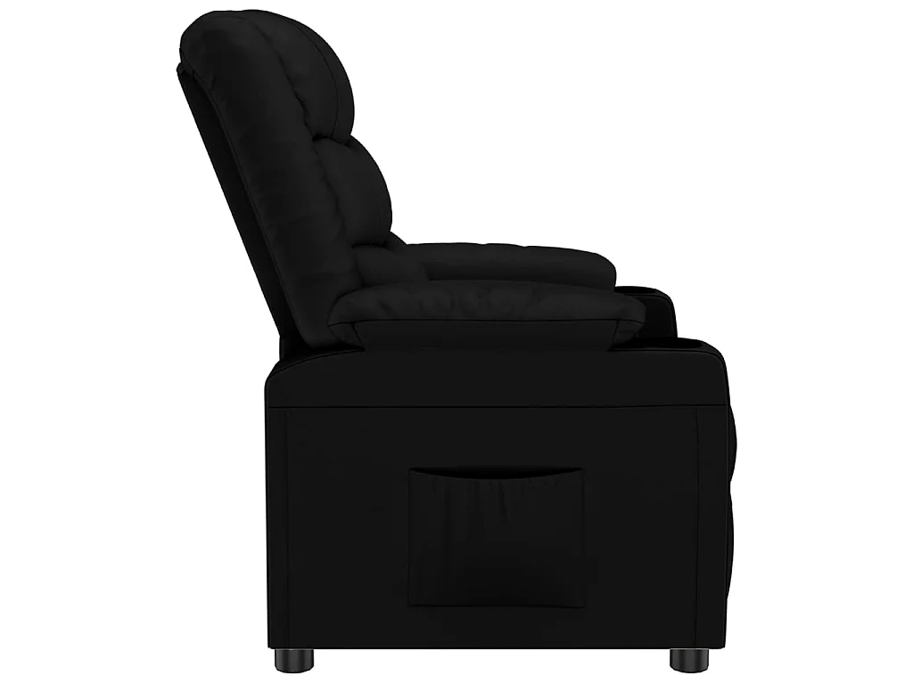 Fauteuil verstelbaar kunstleer zwart