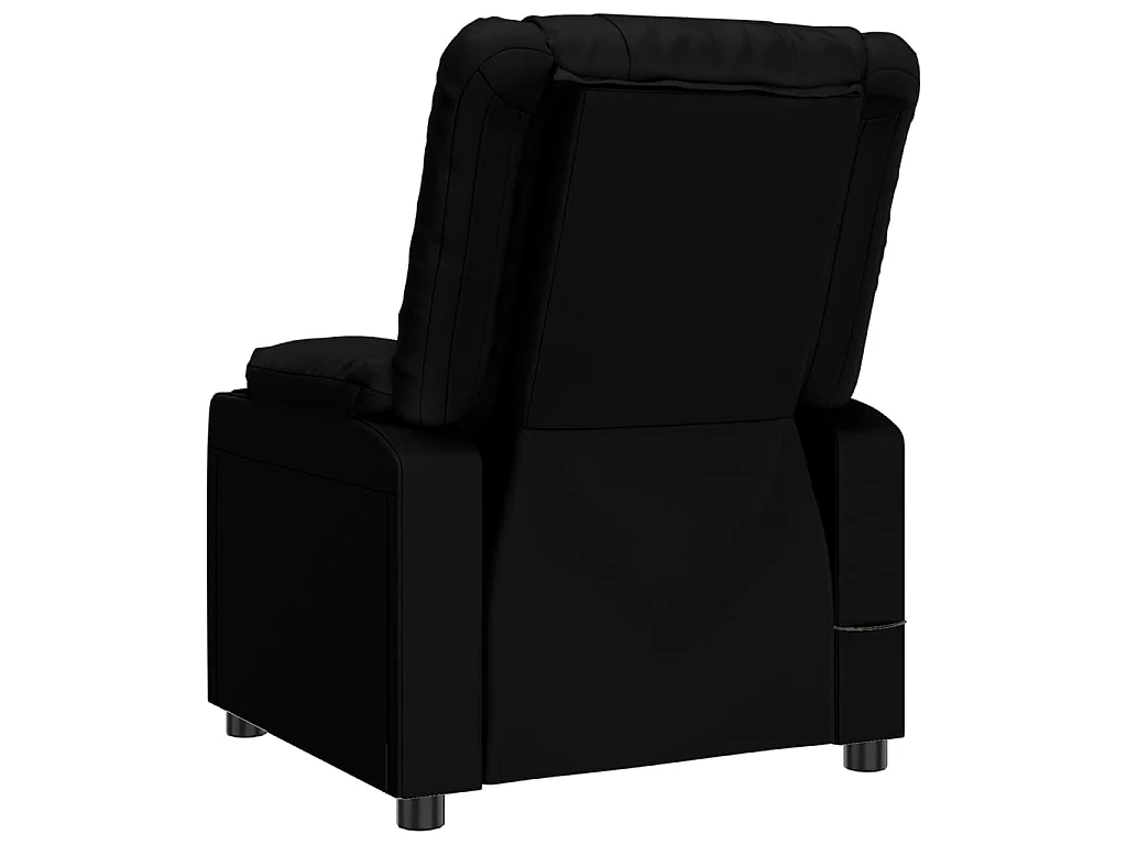 Fauteuil verstelbaar kunstleer zwart