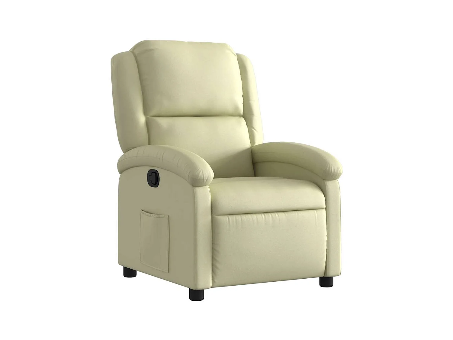 Poltrona Reclinabile Crema in Vera Pelle