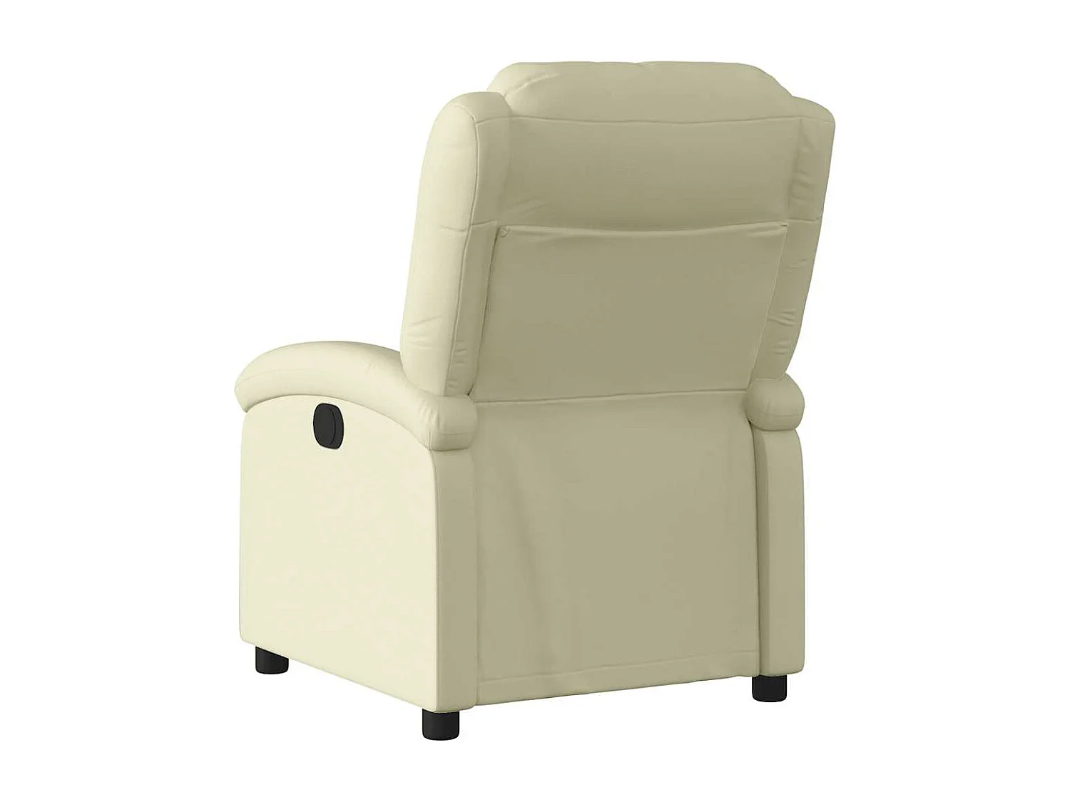 Fauteuil inclinable crème cuir véritable
