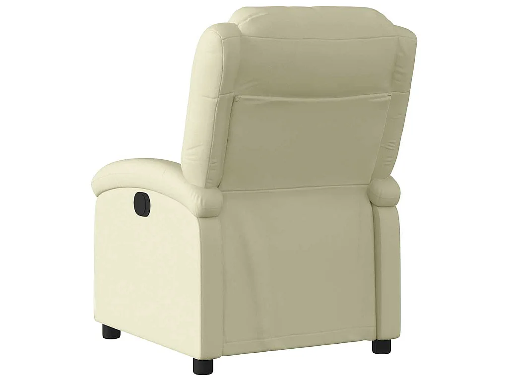 Fauteuil echt leer crèmekleurig