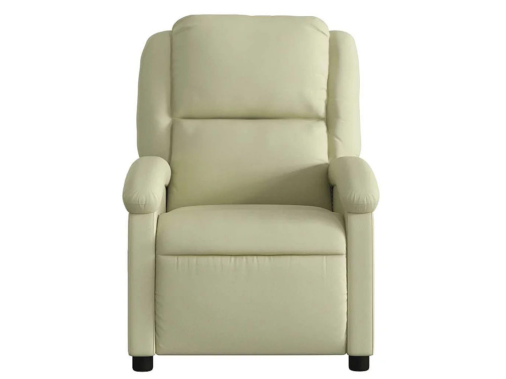 Fauteuil echt leer crèmekleurig