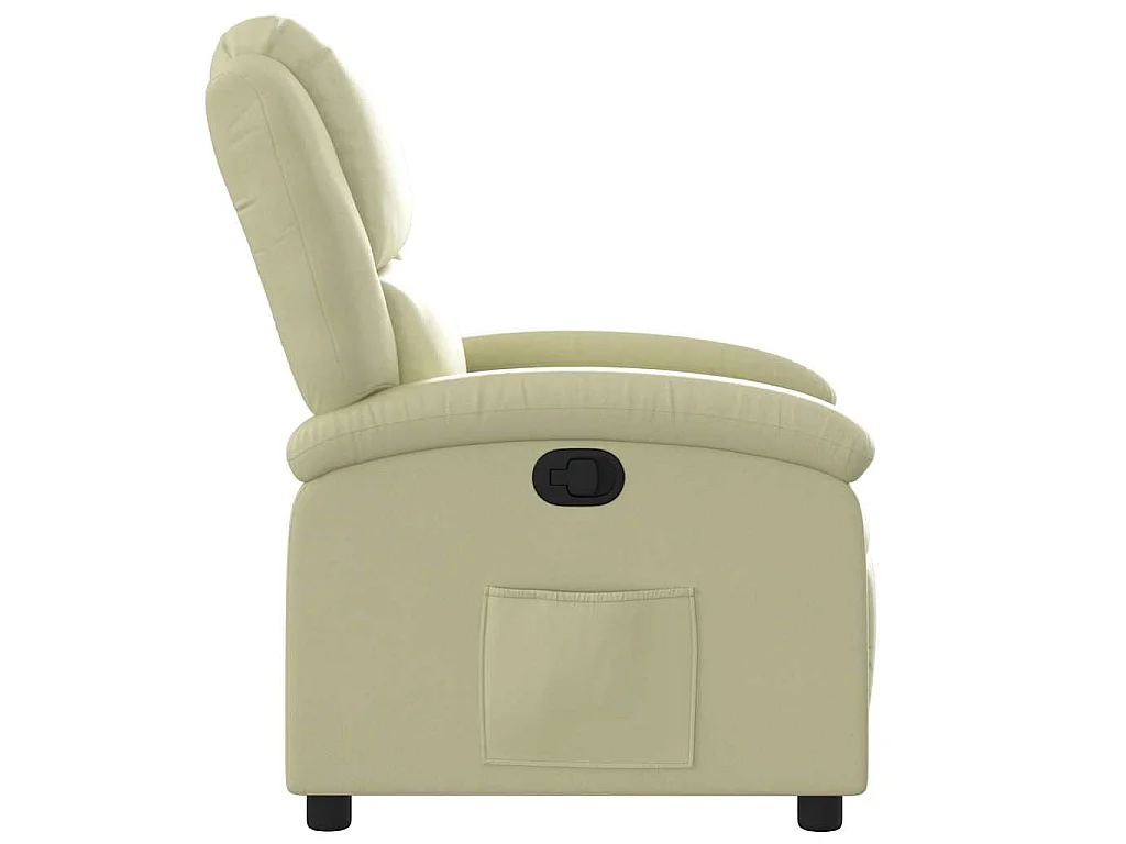 Fauteuil echt leer crèmekleurig