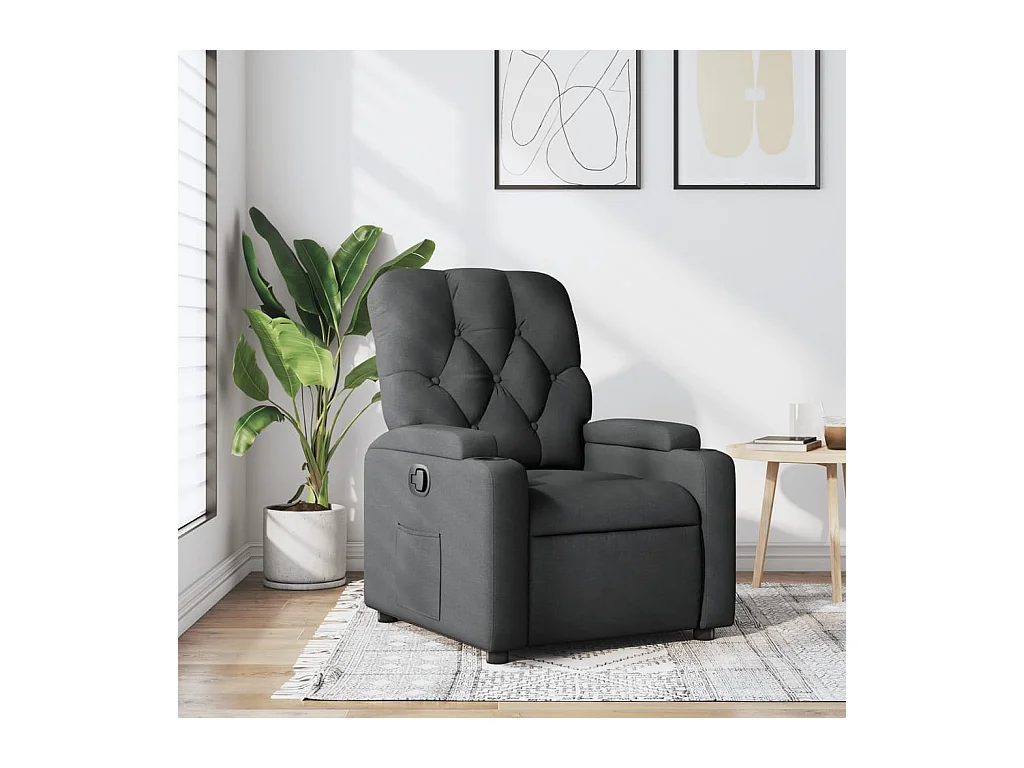 Relaxsessel Dunkelgrau Stoff