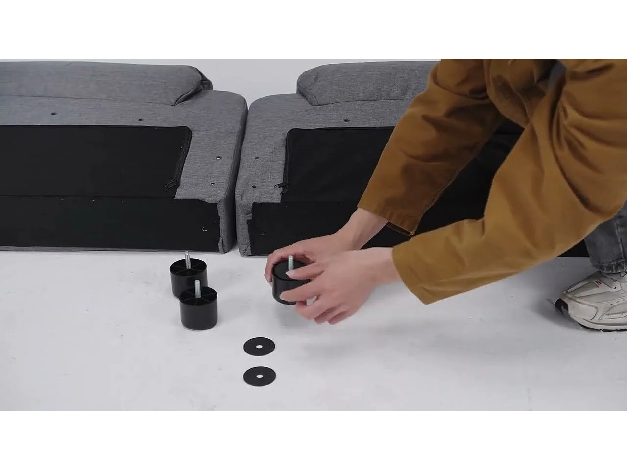 Relaxfauteuil Donkergrijze Stof