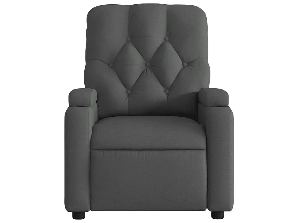 Fauteuil inclinable en tissu gris foncé