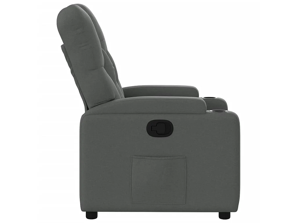 Fauteuil inclinable en tissu gris foncé