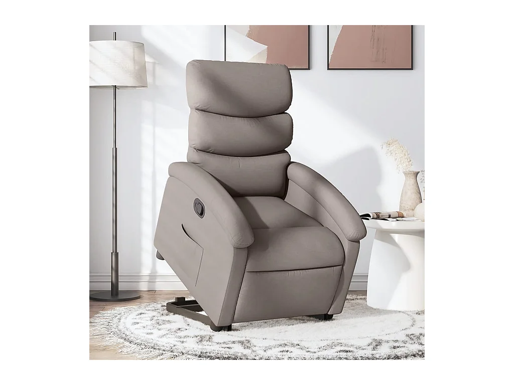 Fauteuil inclinable taupe tissu