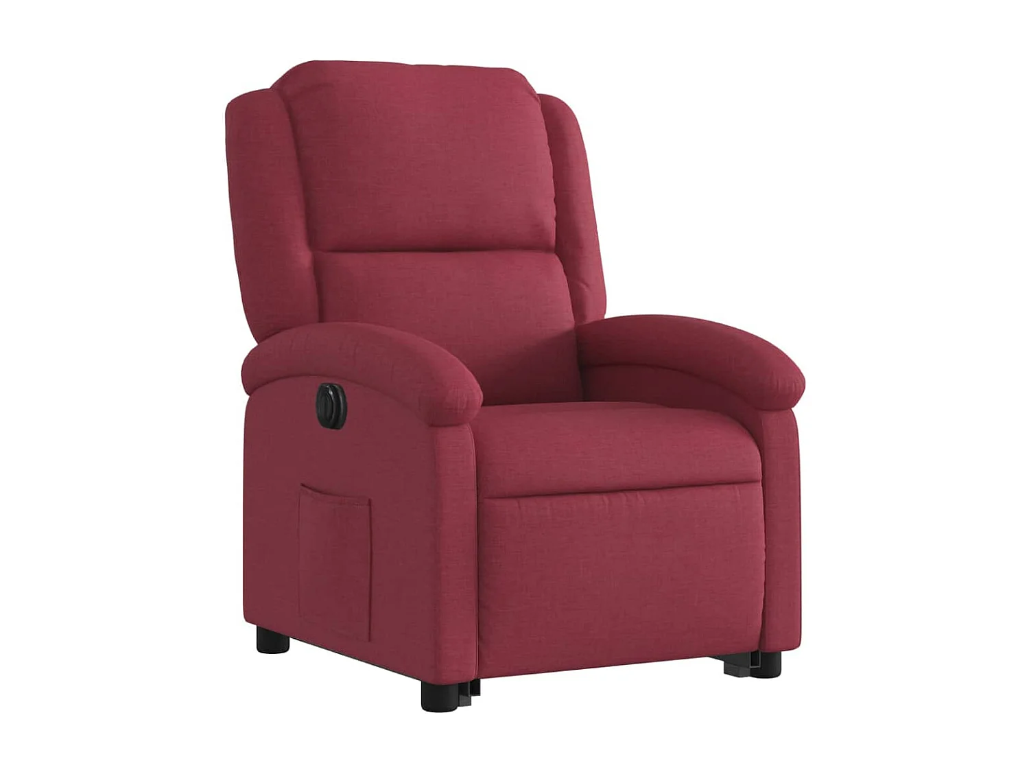 Fauteuil inclinable électrique rouge bordeaux tissu
