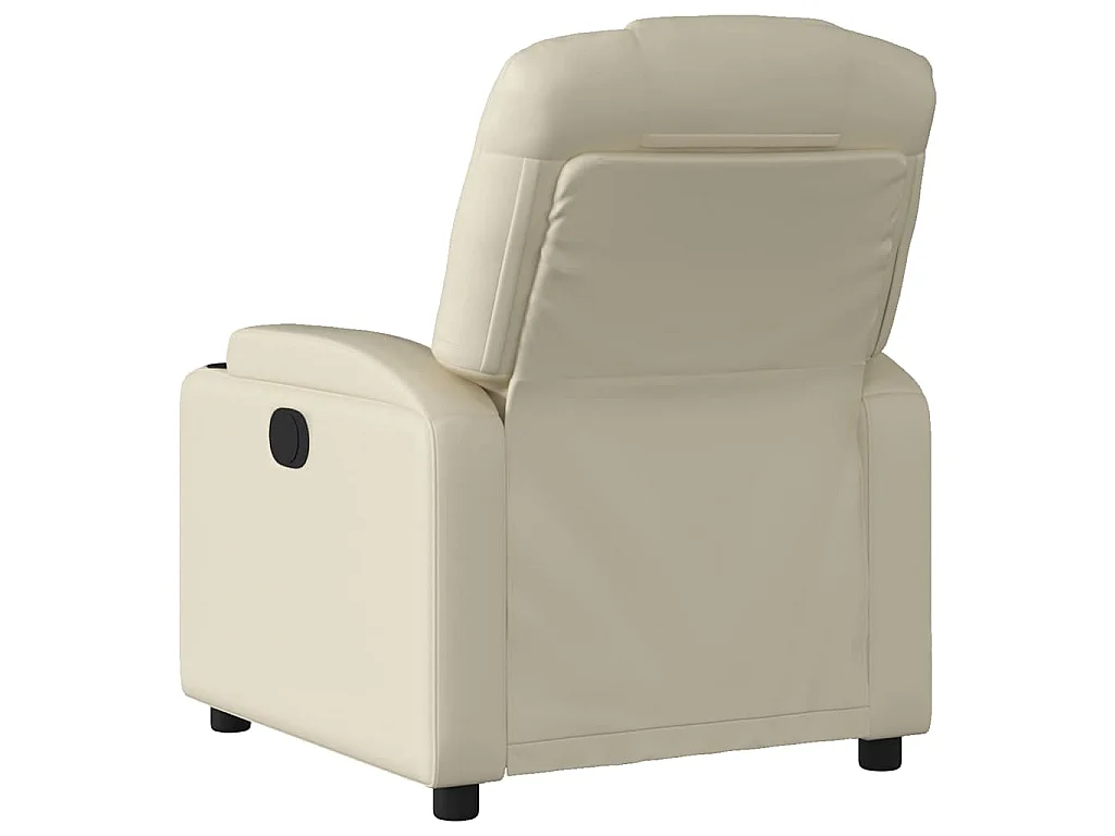 Fauteuil verstelbaar kunstleer crèmekleurig