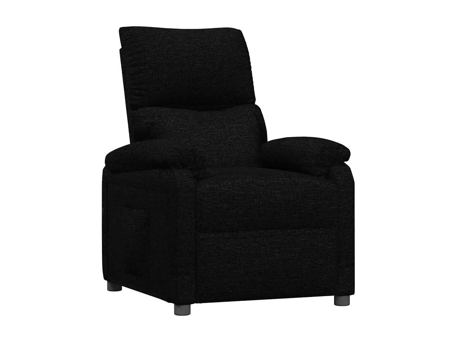 Fauteuil verstelbaar stof zwart