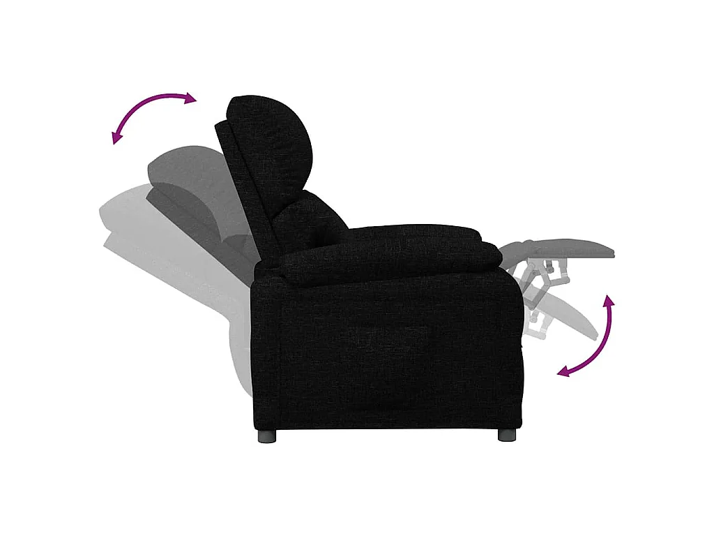 Relaxsessel Schwarz Stoff