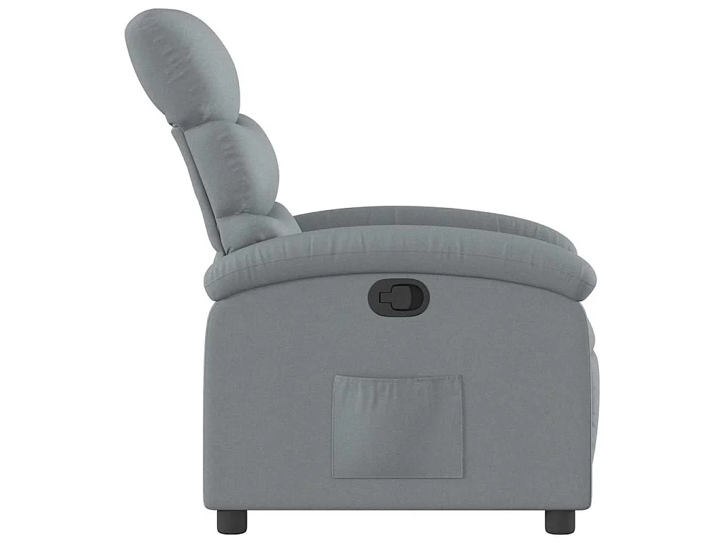 Poltrona Reclinabile in Tessuto Grigio Chiaro