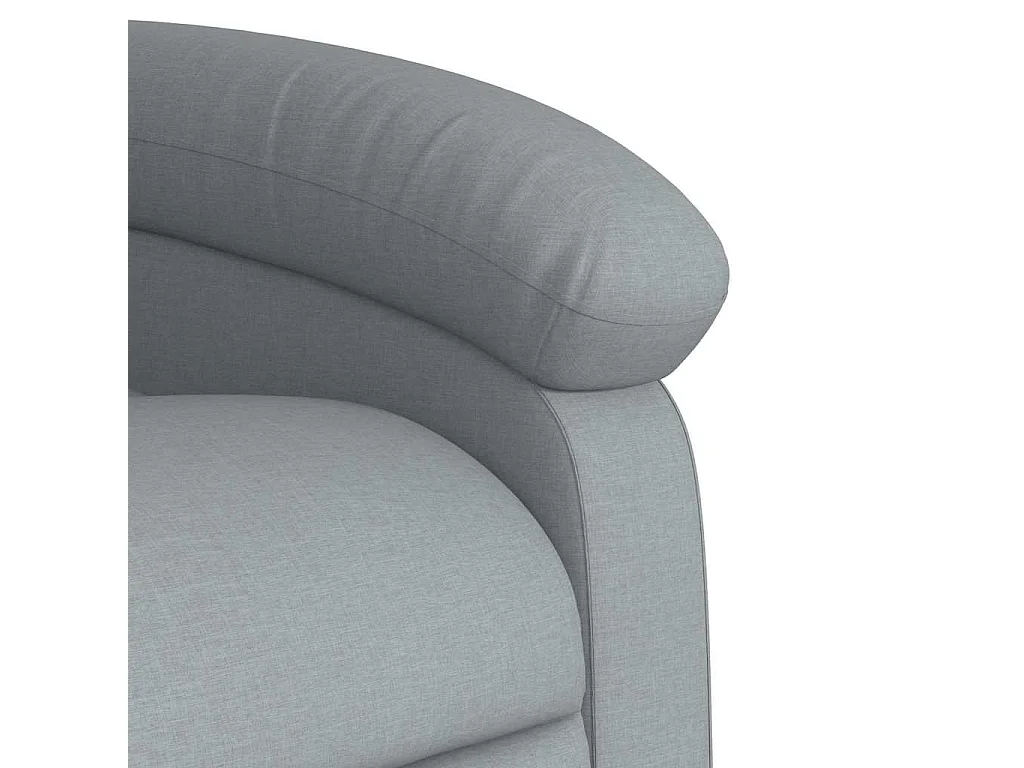 Poltrona Reclinabile in Tessuto Grigio Chiaro