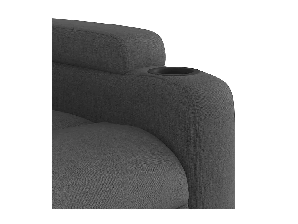 Fauteuil inclinable en tissu gris foncé
