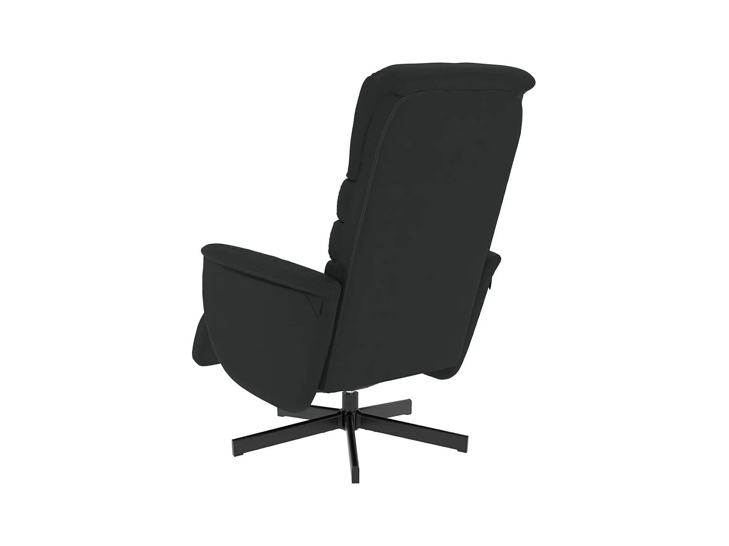 Fauteuil inclinable avec repose-pieds noir similicuir