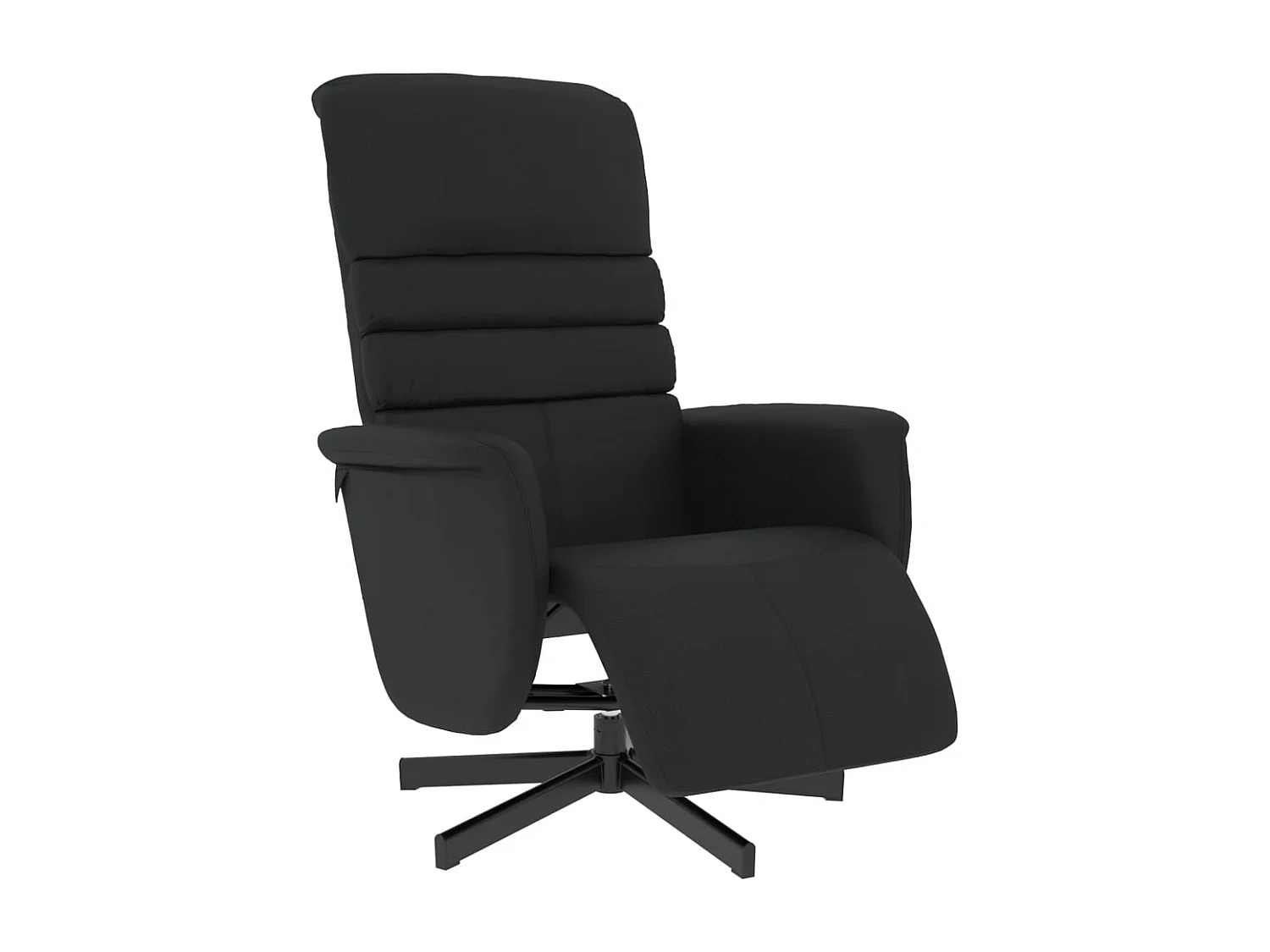 Relaxsessel mit Fußteil Schwarz Kunstleder