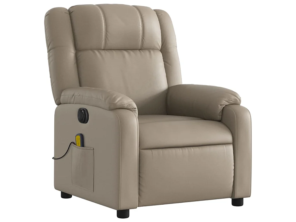 Massagesessel Elektrisch Cappuccino-Braun Kunstleder
