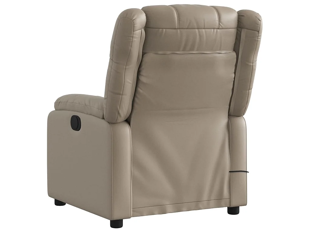 Massagesessel Elektrisch Cappuccino-Braun Kunstleder