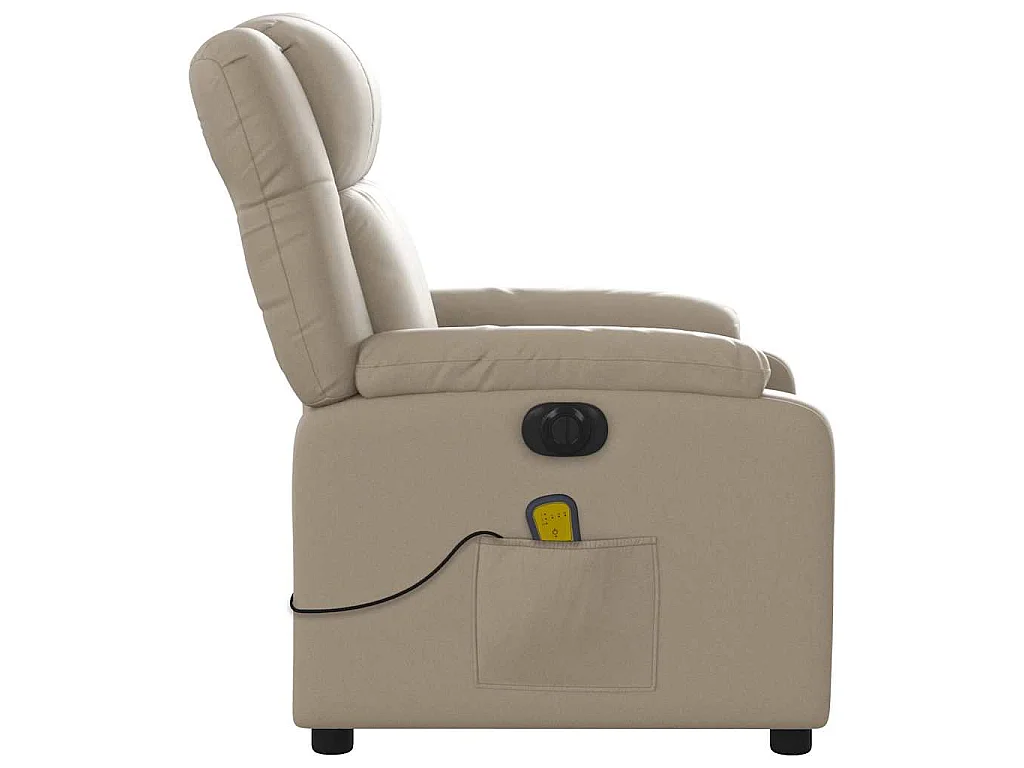 Massagesessel Elektrisch Cappuccino-Braun Kunstleder