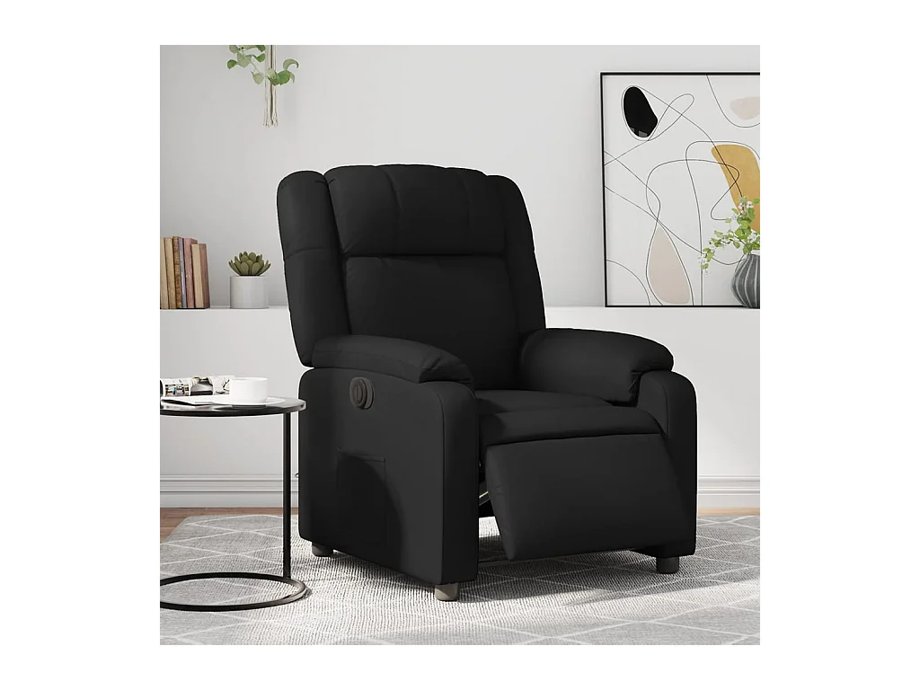 Fauteuil inclinable électrique Noir Similicuir