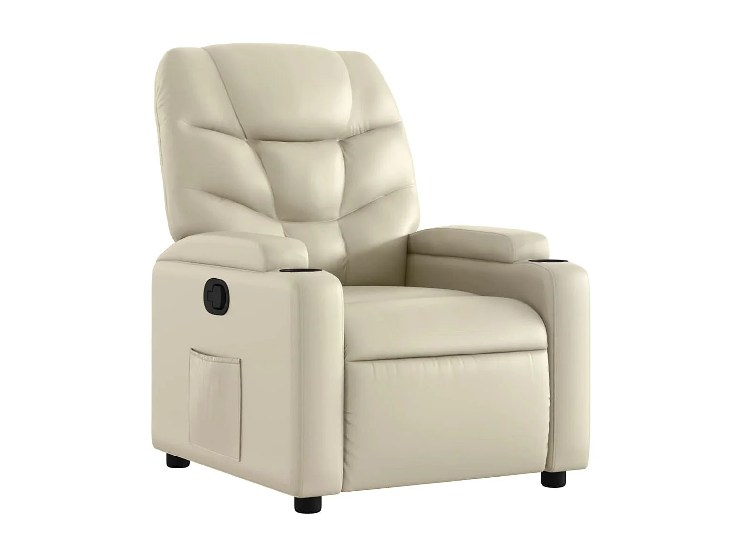Fauteuil verstelbaar kunstleer crèmekleurig