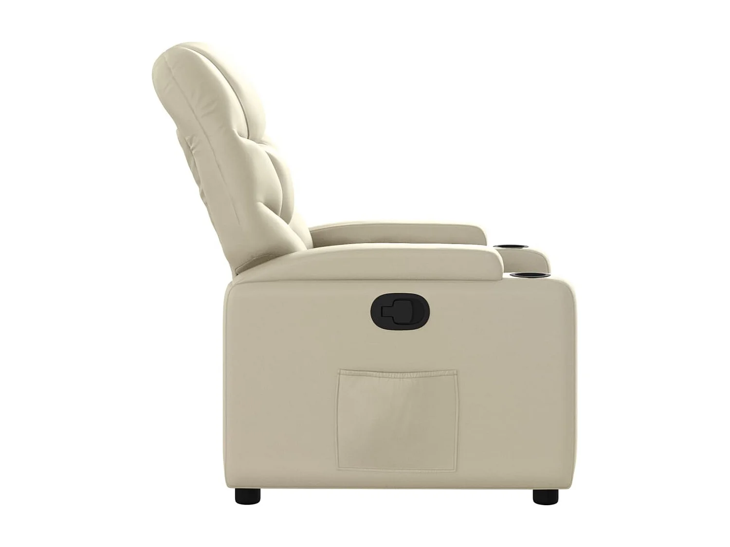 Fauteuil verstelbaar kunstleer crèmekleurig